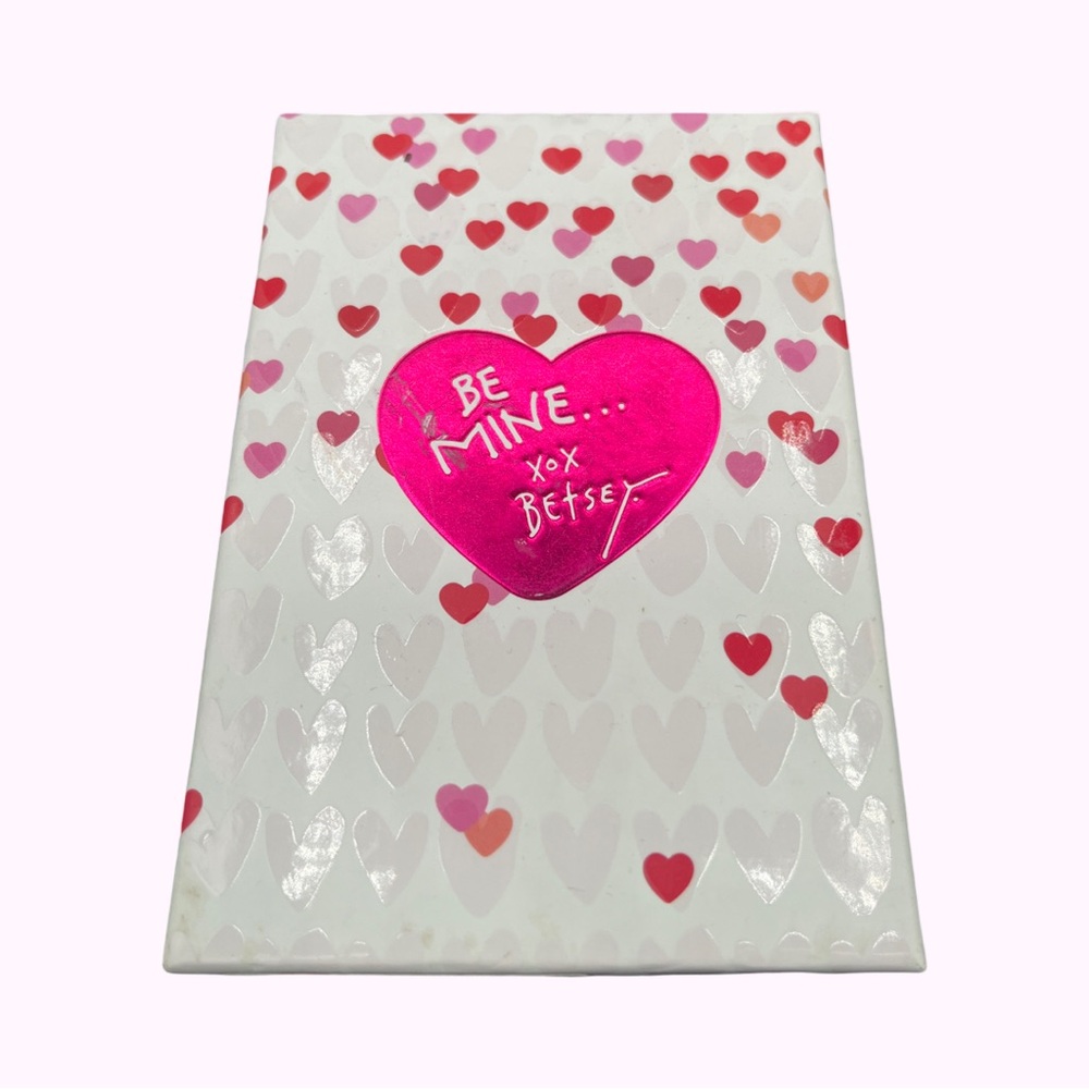 Betsey Johnson Pink Heart 'Be compact mirror